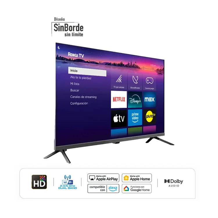 TV HYUNDAI 32" Pulgadas 81 cm HYLED3257RiM HD LED Smart TV Roku